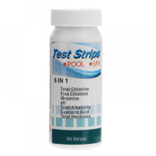 PH Testing Paper - Swimming Pool Test Strip ,Chlorine PH Alkalinity Hardness Cyanuric acid 6 in 1 Testing Paper(100 Strips)