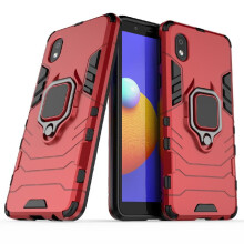 Pouzdro kompatibilní s Samsung Galaxy A01CORE, nárazuvzdorný kryt s stojánkem, vojenská ochrana proti pádu, otočný kroužek o 360