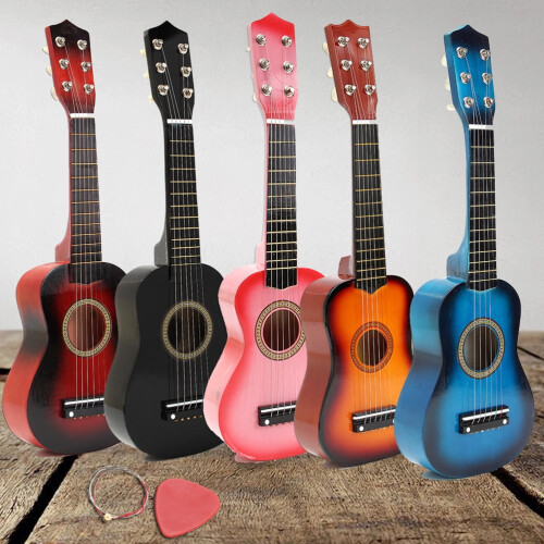 Ακουστική κιθάρα Icolorfuled Children6Strings, ξύλινη μαύρη, 12oz, 21" 1