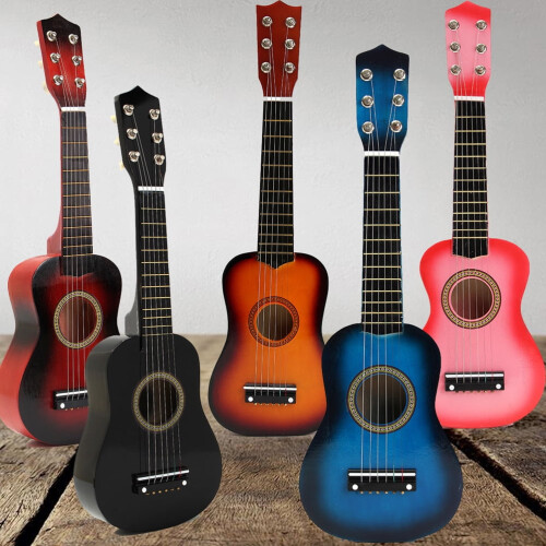 Ακουστική κιθάρα Icolorfuled Children6Strings, ξύλινη μαύρη, 12oz, 21" 2