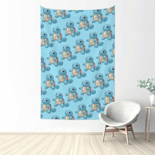 Squirtle Tapestry Μεγάλο Banner Κρεμαστό Τοίχο Ταπισερί Αισθητική Αφίσα Καλλιτεχνικό Φόντο