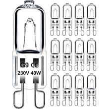 Lampadina G9 40W230V dimmerabile a luce bianca calda, lampadina alogena G9 con tolleranza di 300C, lampadina per forno G9 per microonde, piano