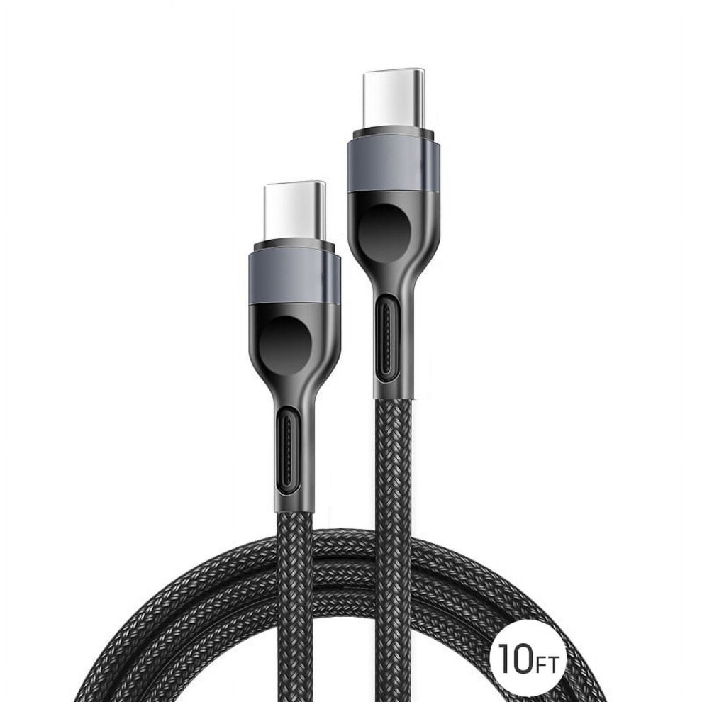Usb C To Usb C Cable 10Ft, 60W/3A Fast Charging Cord Compatible With Samsung S22/S21 Ultra, Note 20/10, Pixel, Switch & More 9164030212947
