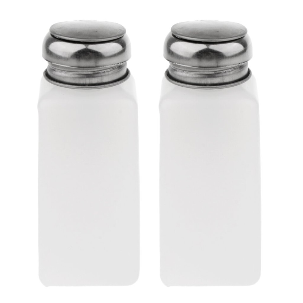 2 Pack 250ml Nail Polish Remover Dispenser Bottles with Leakproof Locking Pump Stainless Steel