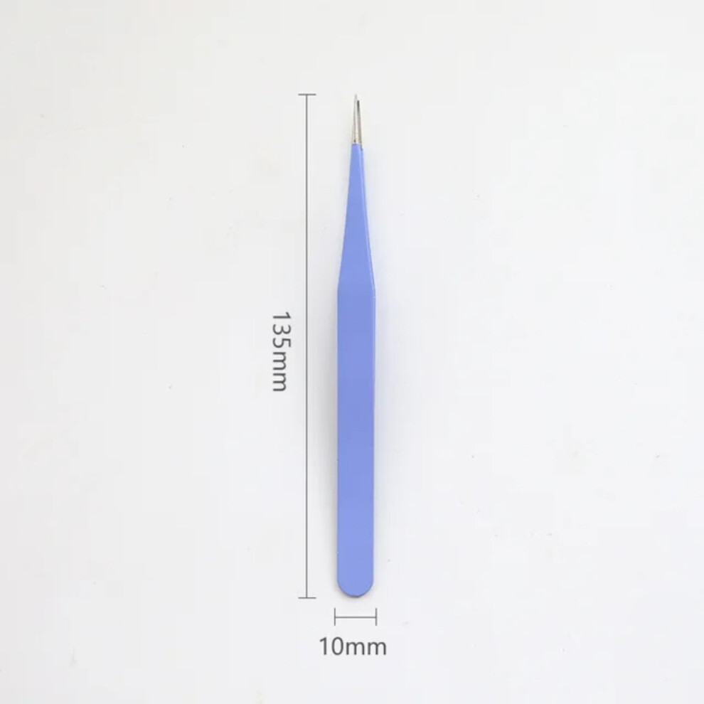 DEKAXID Candy Color Straight Curved Nipper Stainless Steel Tweezers Nail Art Decoration Tools Sequins Beads Rhinestones Picker