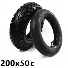 BESHOM 8 Zoll 200 x 50 Elektroroller Abriebfeste Innenreifen + Offroad-Außenreifen