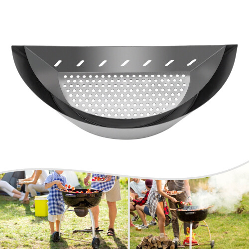 Για ψησταριές κάρβουνου 15" BBQ ημικυκλικό καλάθι κάρβουνου από ανοξείδωτο ατσάλι