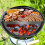 Για ψησταριές κάρβουνου 15" BBQ ημικυκλικό καλάθι κάρβουνου από ανοξείδωτο ατσάλι 3