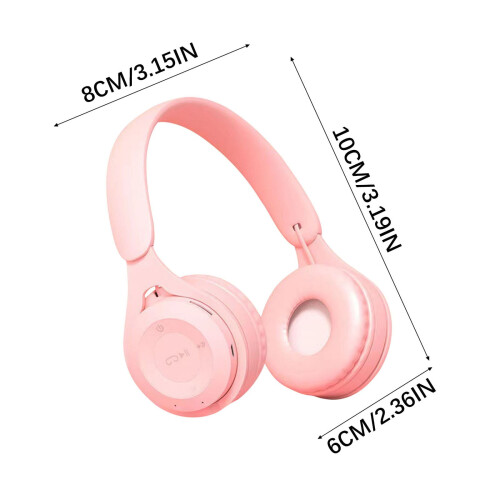 Νέα ακουστικά Bluetooth Gnobogi για το κεφάλι, πτυσσόμενο σχέδιο Macaron για χρήση στο σπίτι 2