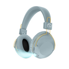 Tarmeek Kabellose Kopfhörer 5.3, kompatibel mit allen Geräten, Bass-Plug-Karte, Teleskopkabel, FM-Radio, LED-Beleuchtung