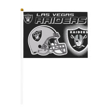 Raiders Team, individuell gestaltete, doppelseitige Handflagge, Mini-Publikumsflagge, 5,5 x 8,2 Zoll (Mehrere Packungen)