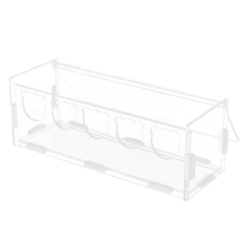 Hühnerfutterbehälter, transparente Hamsterfutterbox, Acryl-Futternapf