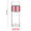Γυάλινο μπουκάλι Infusifie Tea Infuser 350ml, φορητό διπλό φλιτζάνι τσαγιού με διαχωρισμό 3