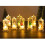 LED julelys, 4 stk. glitter julelys uden flamme 3