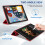Συμβατό με iPad 10th/9th/8th/7th/Pro 11" 10.5"/Air 5/4th3rd, δερμάτινη θήκη στήριξης 3