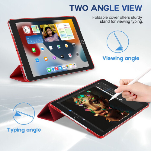 Συμβατό με iPad 10th/9th/8th/7th/Pro 11" 10.5"/Air 5/4th3rd, δερμάτινη θήκη στήριξης 2