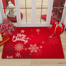 Weihnachtliche Badematten, rutschfeste Teppiche, geeignet für Badezimmer, Dusche, Schlafzimmer, Heimdekoration, Leodye Schwarz