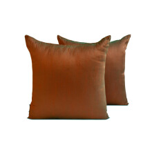 HomeCentric Decoratieve Sierkussenhoezen Roestbruin & Groen Set van 2, 45 x 45 cm Kunstzijde voor Bank, Slaapkamer, Hotels - Roestbruin Groen Luxe