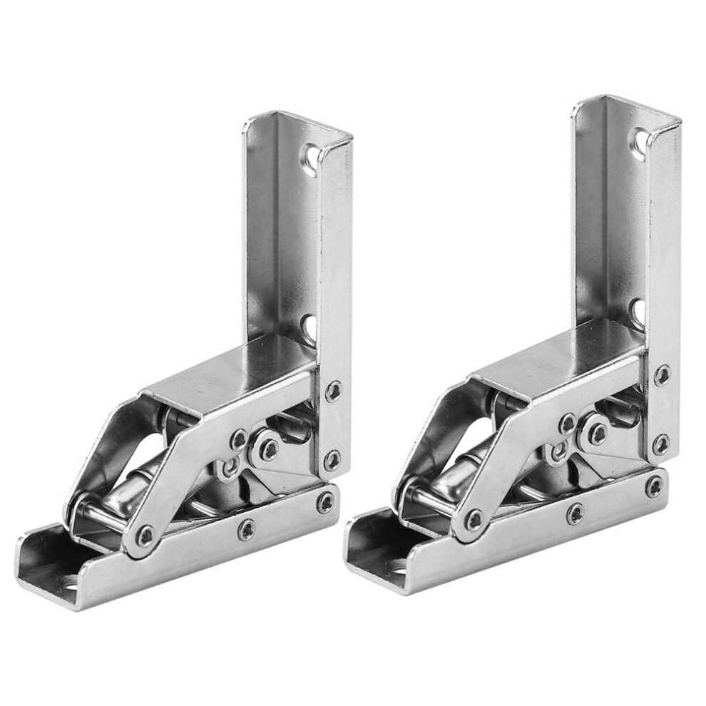2Pcs 90 Self-Locking Folding Hinge Table Leg Bracket 180 Spring Folding Hinge 9464372797226