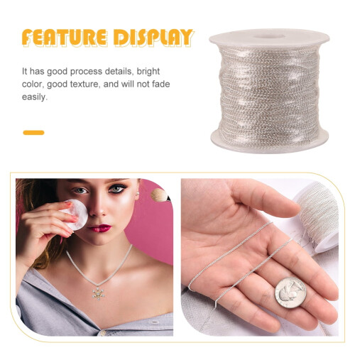Αξεσουάρ DIY για αλυσίδες χαλκού, κολιέ, κολιέ για χειροτεχνίες, καλώδιο σύνδεσης, 2