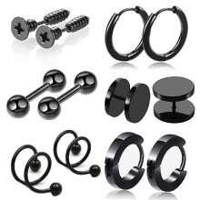 Stainless Steel Hoop Earrings for Men Women Hypoallergenic Round Earrings Fashion Punk Earrings Piercing Jewelry Gift