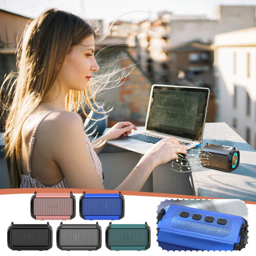 Φορητό ηχείο Bluetooth Wamans BS-37D, ασύρματο μίνι ηχείο subwoofer συμβατό με όλες τις συσκευές, 2