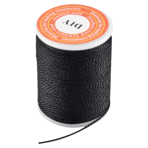 Roll Black Waxed Cotton Necklace Beads Cord String 1mm HOT 1