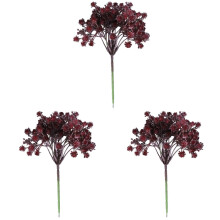 3-delige set decoratieve plastic bloemen voor avondfeesten en bruiloftsdecoratie, parelmoerglans, kunstbloemen.
