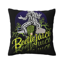 Beetlejuice dekorativt pudebetræk i hør, firkantet pudebetræk, pudebetræk til sofa, soveværelse, dekorativ pudebetræk i hør