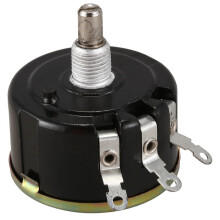 WX050 10K ohm 5W 6mm Ronde As Draaibare Draadgewonden Potentiometer Zwart+Zilver