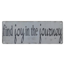 Metal blikskilt "Find Joy in the Journey" 6x16 tommer vintage vægdekoration til man cave bar, kompatibel med rustik kunstsamling