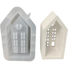 AEFER-Home Kerzenhalter Silikonform 3D Kandelaber Gipsform Gipsharzform Heimdekoration Weihnachten