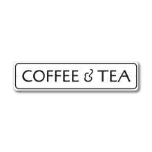 Kaffee- und Tee-Bauernhaus-Schild, Scheunendekor, Metallschild, Größe: 4 x 16 Zoll