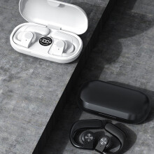 Jacenvly2024Nová bezdrátová Bluetooth sluchátka, otevřený design, bez uší, potlačení hluku, kompatibilní s digitálními sportovními