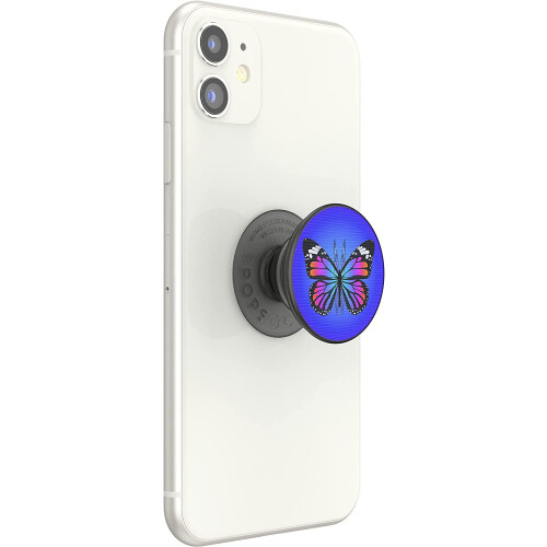 PopTop (Top only. Base Sold Separately): Swappable Top for Phone Grip Base - Lenticular Flutterfly 2