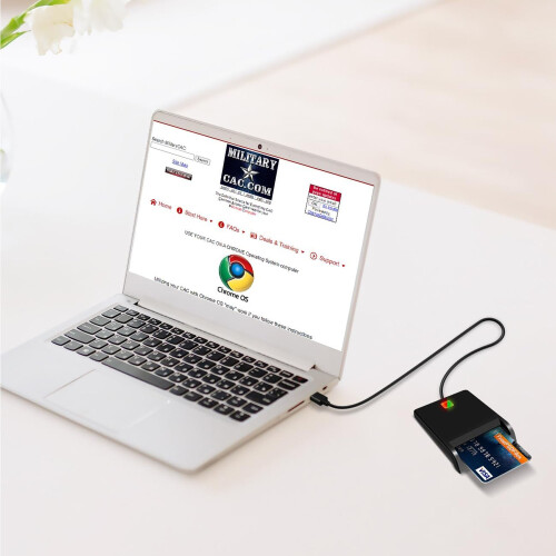 Smartcard-Lesegerät DOD USB Common Access CAC, kompatibel mit Windows, Mac OS und Linux 1