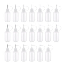 20 Pcs Precision Tip Applicator Bottles, 30ml Empty Glue Bottles for DIY Crafts, Paper Quilling, Acrylic Painting