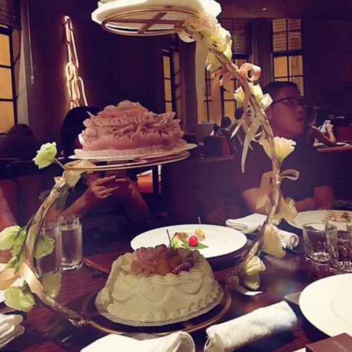 WINDLAND Τριών Επιπέδων Βάσεις για Cupcakes, Βάση Macaron για Επιδόρπιο, Βάση για Τούρτες, 2