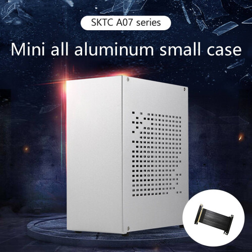 A07 Mini ITX Computer Case Chassis HTPC Host Case USB3.0 ITX Enclosure with Graphics Card Extension Cable(A) 1