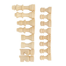 Ensemble de pièces d'échecs en bois avec roi de 2,17 pouces, plateau de jeu en plastique pour enfants et adultes
