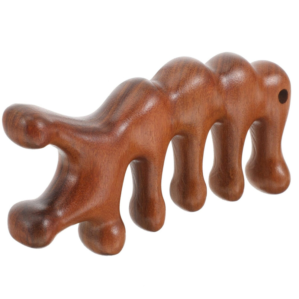 Unisex Wooden Scalp Massage Comb With Antistatic Wide Teeth For Curly Hair And Ergonomic Gua Sha Design