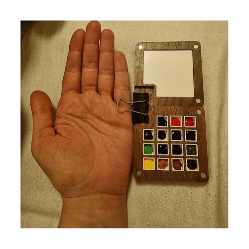 Φορητή Μπλοκ Σκίτσων Palette15Grids Ξύλινη Μίνι Παλέτα Ζωγραφικής Ταξιδιού Μαγνητική 2