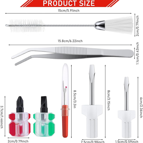 Κιτ καθαρισμού ραπτομηχανής, 8 τεμάχια εργαλεία ραπτομηχανής επισκευής 1