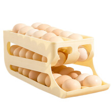 Egg Holder for Fridge, 3Tier Automatic Rolling Egg Rack with SpaceSaving Durable Design