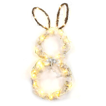 Durable Vine Base Wreath With Foldable & Storable Design, Easter Bunny Wreath For Spring Festival Decoration, 1PCS