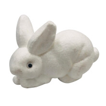 Timeless Wooden Easter Bunny Decor, Fine Workmanship In Antique White, Perfect For Spring Home Decor And Easter Celebrations, Foam Figurine That Adds