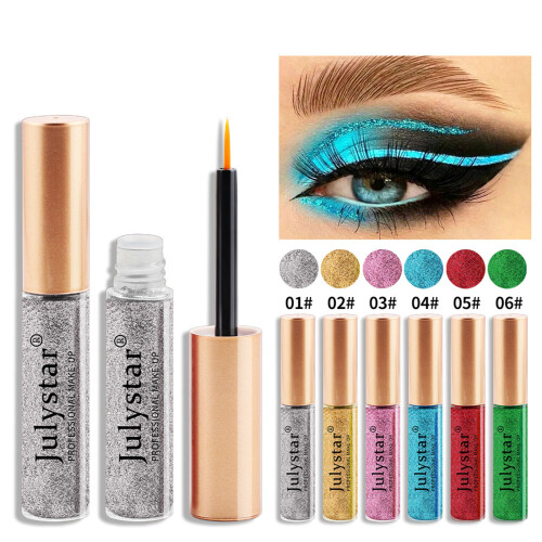 Glitter Eyeliner για λαμπερά μάτια, αυτοκόλλητα σκιάς ματιών που στεγνώνουν γρήγορα, 1