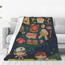 Roztomilá anime deka Gravity Falls, super měkká, lehká a pohodlná flanelová deka, 60"x50", perfektní dárek pro dívky a chlapce, pro všechna