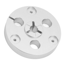 Durable CNC Aluminum Nab Hub for 1/4 7in Tape Reels in Silver