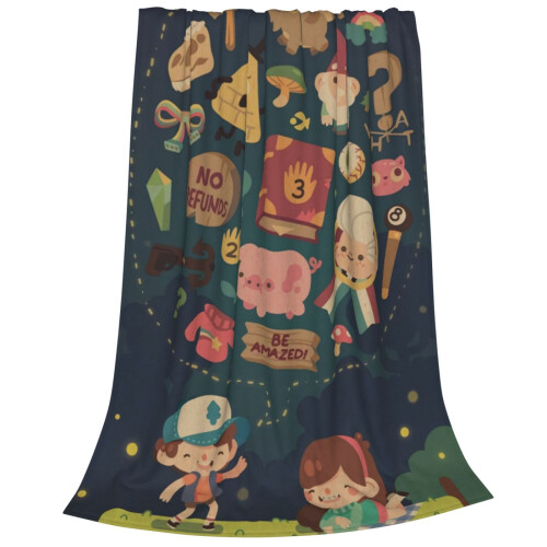 Χαριτωμένη κουβέρτα anime Gravity Falls, συμβατή με όλες τις εποχές, εξαιρετικά μαλακή και 1